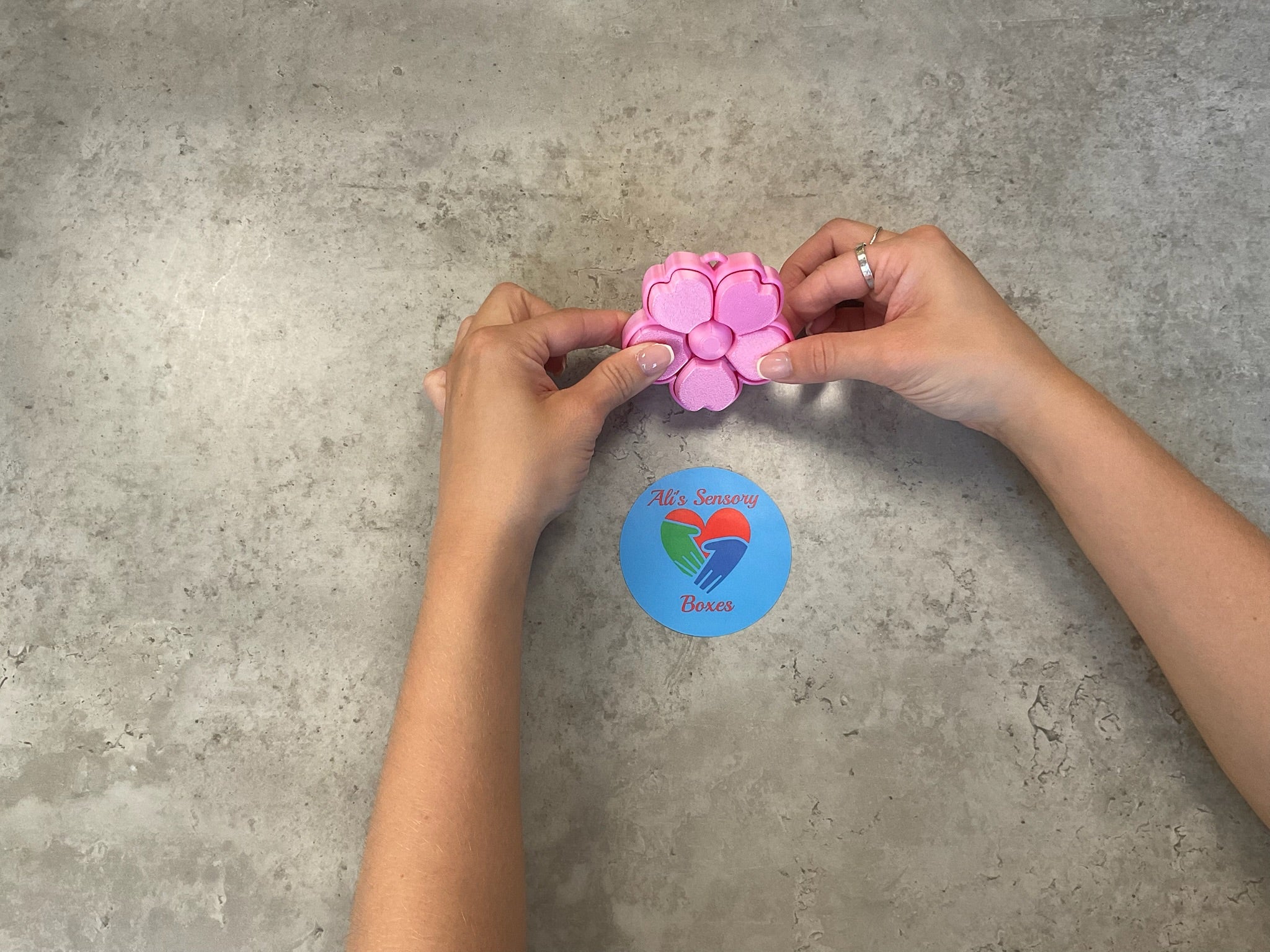 3D Printed Flower Fidget Clicker Spinner