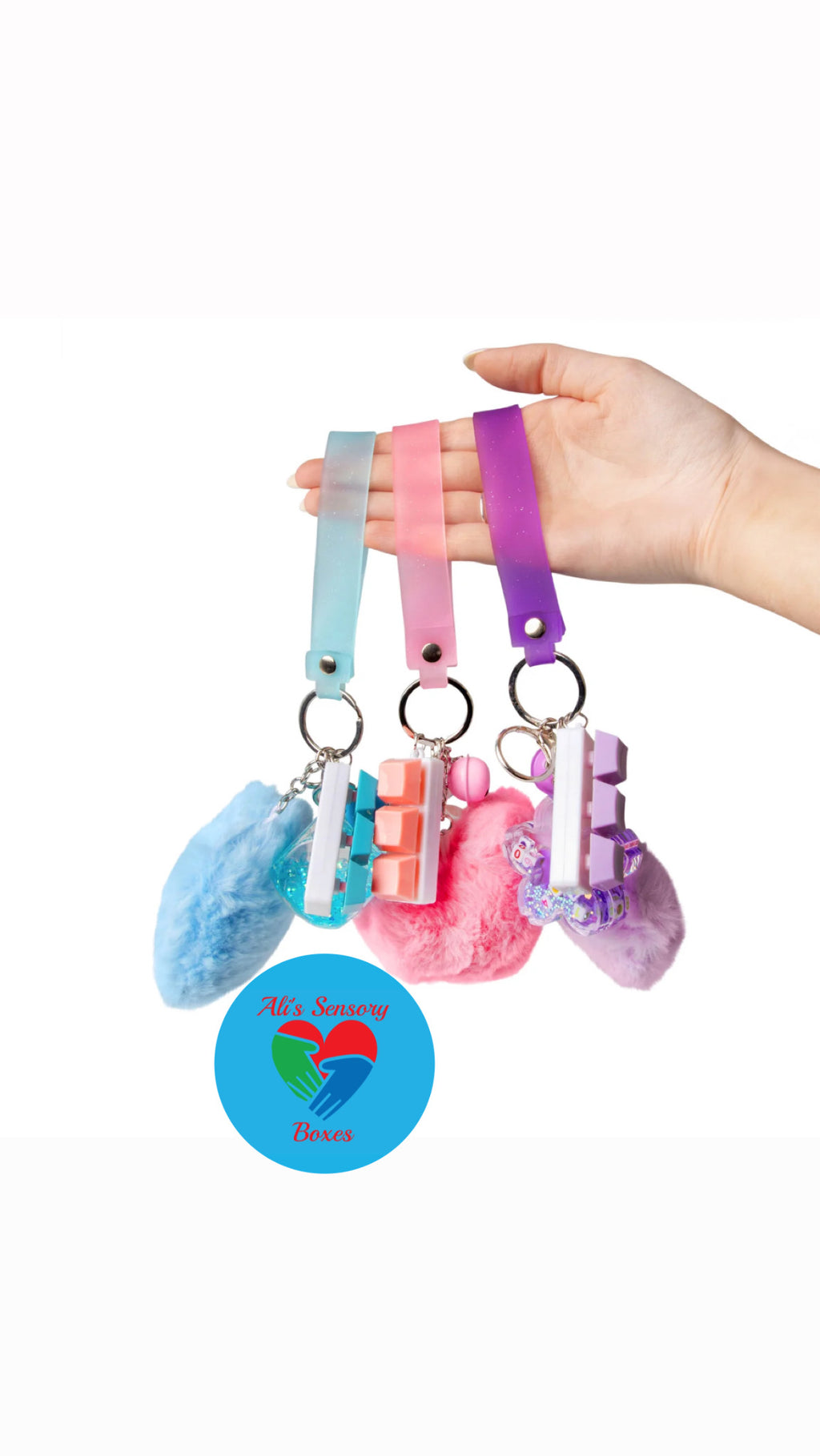 Fluffy Fidget Keychain