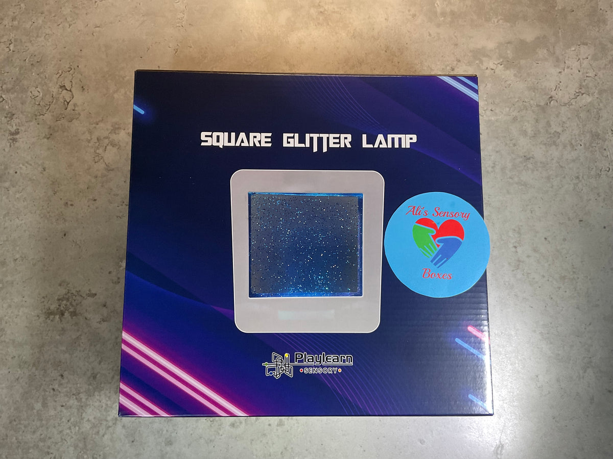 Glitter Filled Square Light