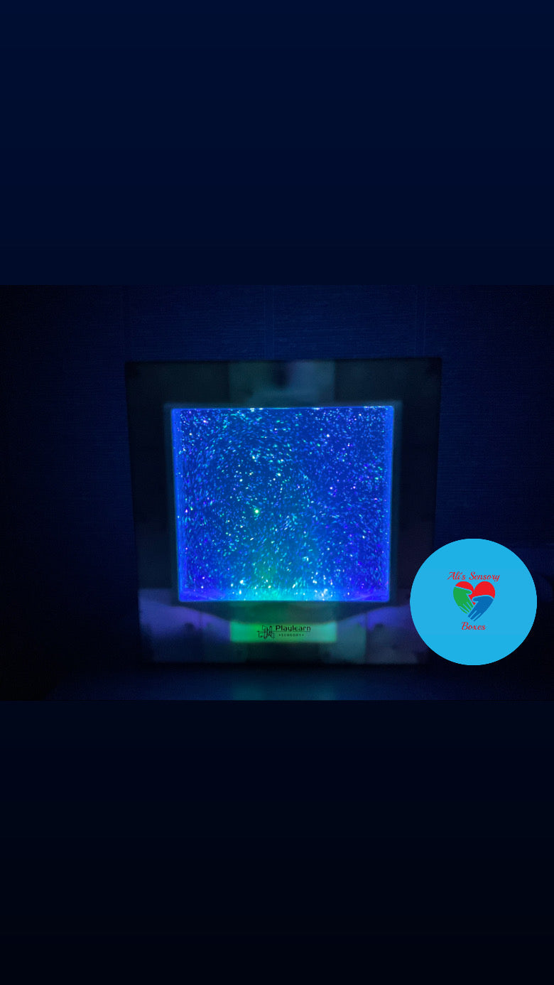 Glitter Filled Square Light
