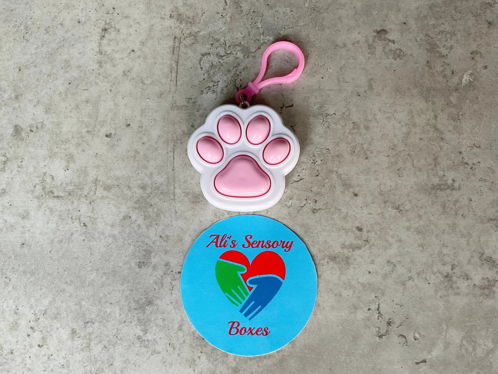 Paw Fidget Clicker Keychain