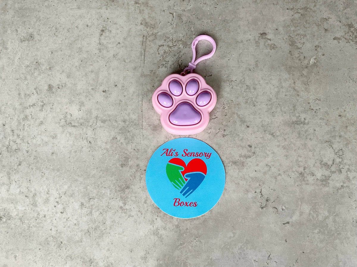 Paw Fidget Clicker Keychain