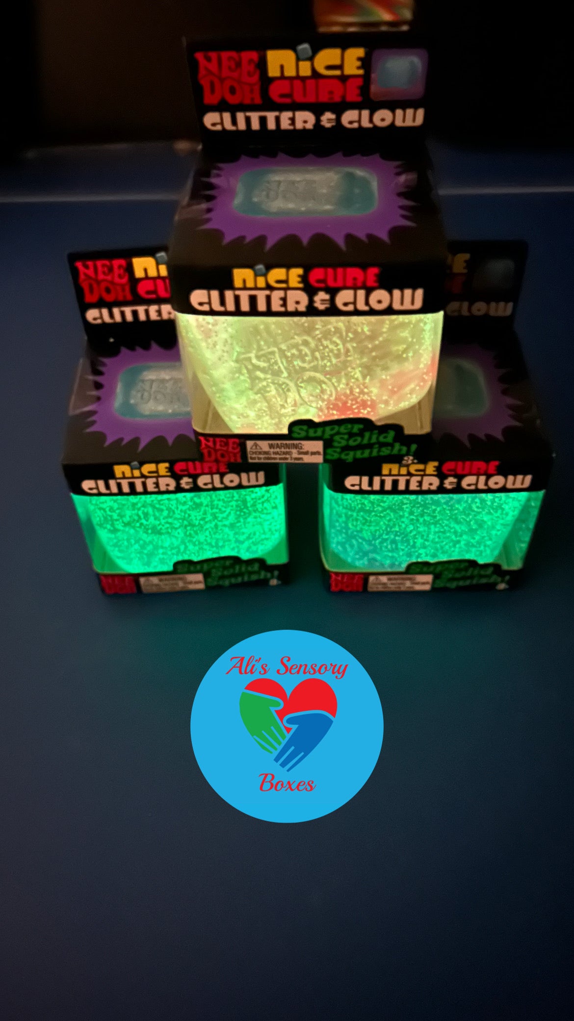 NeeDoh Nice Cube Glitter & Glow