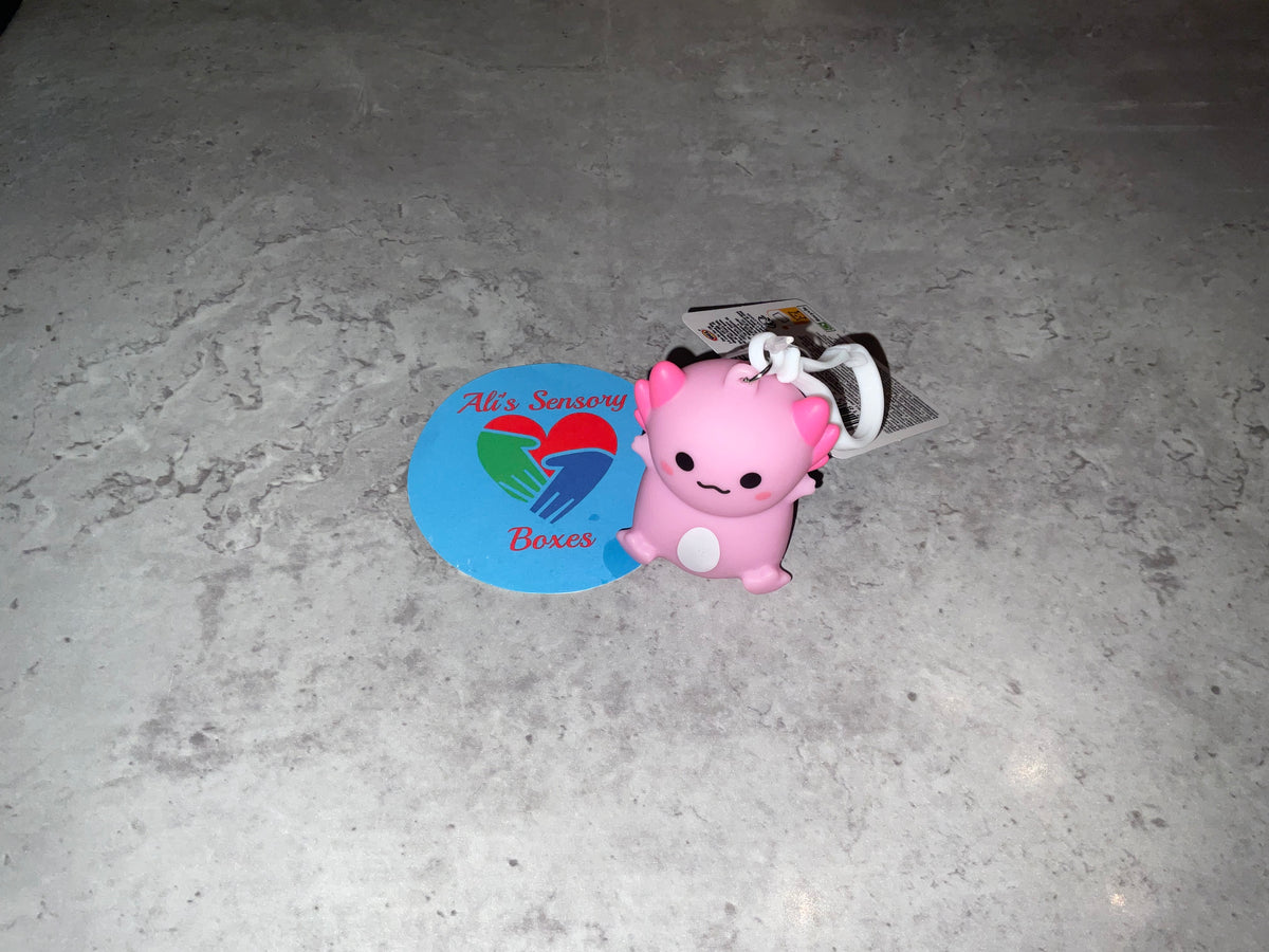 Flashing Axolotl on Keychain