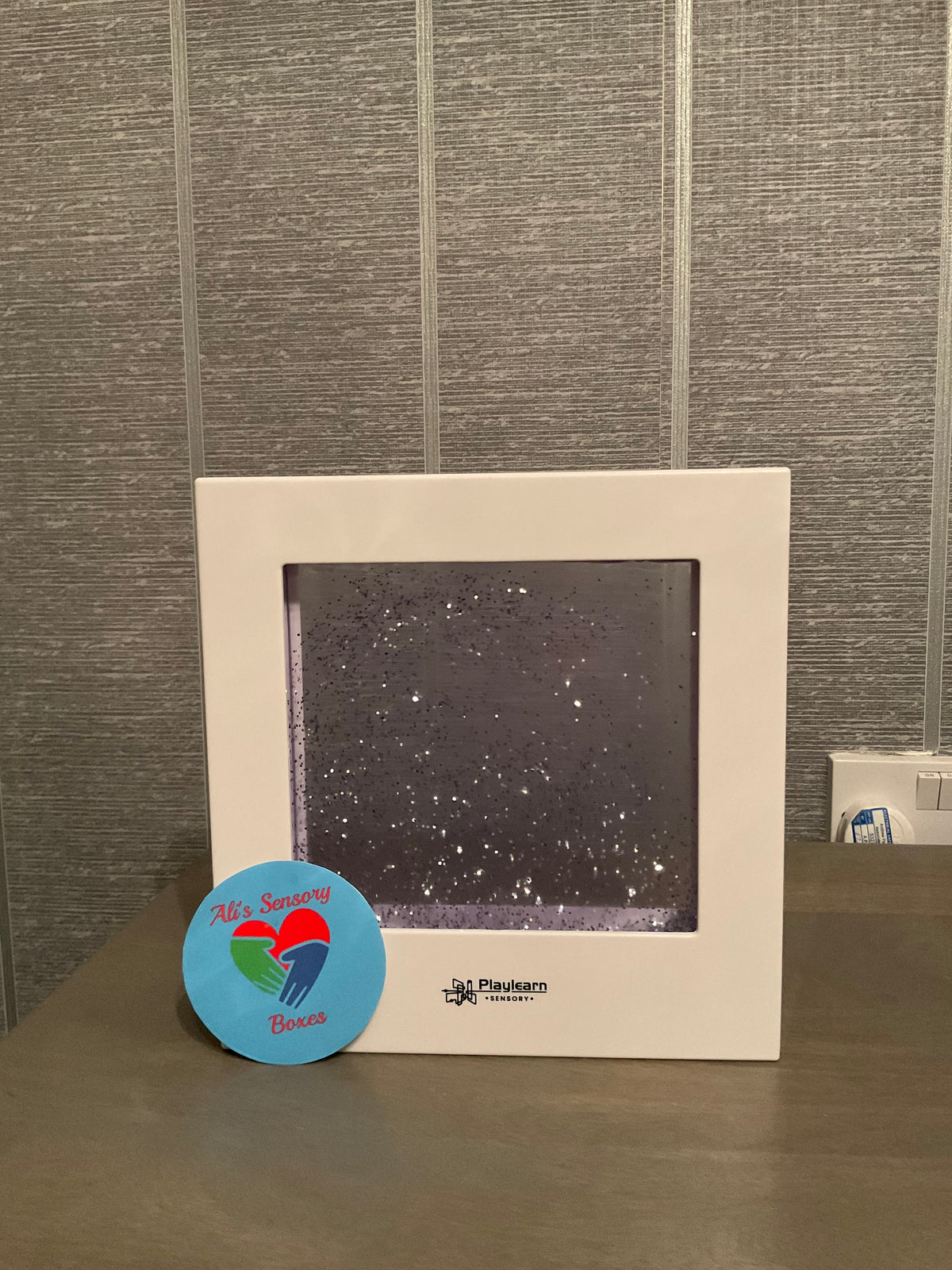 Glitter Filled Square Light