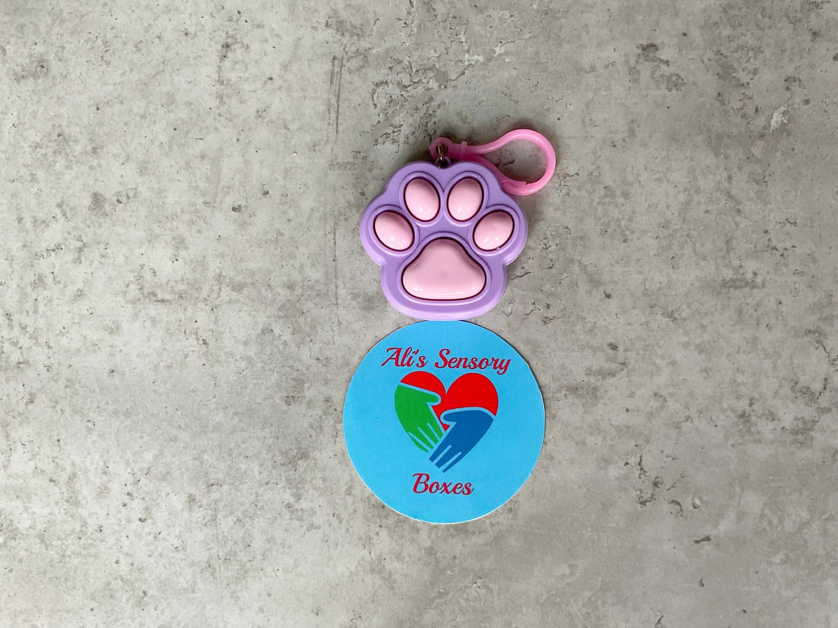 Paw Fidget Clicker Keychain