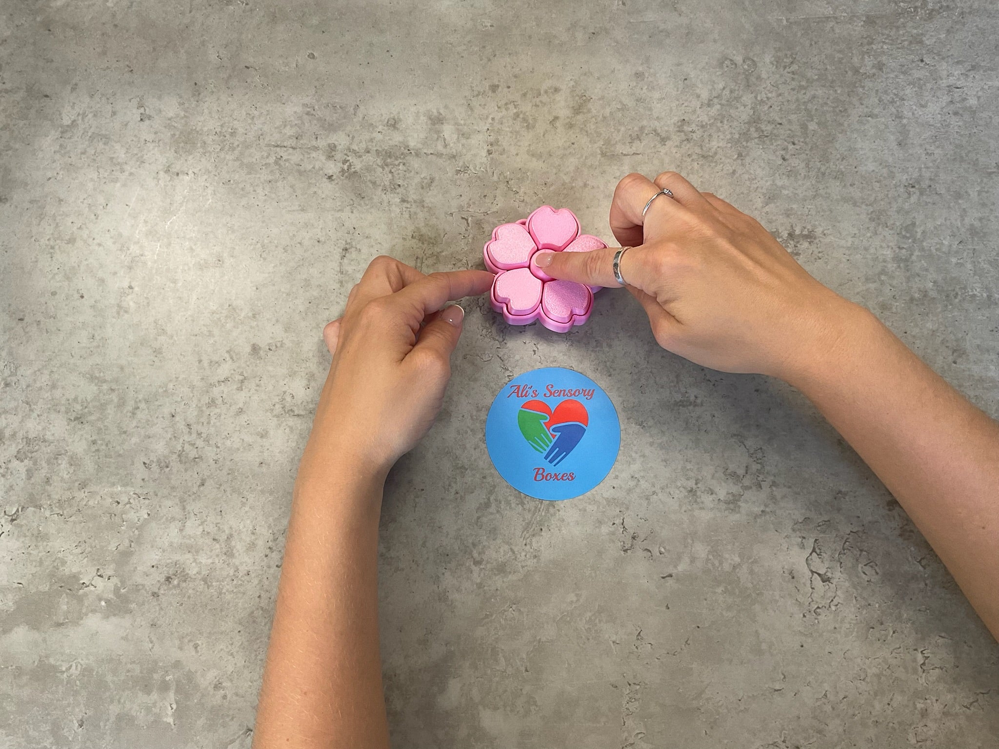 3D Printed Flower Fidget Clicker Spinner