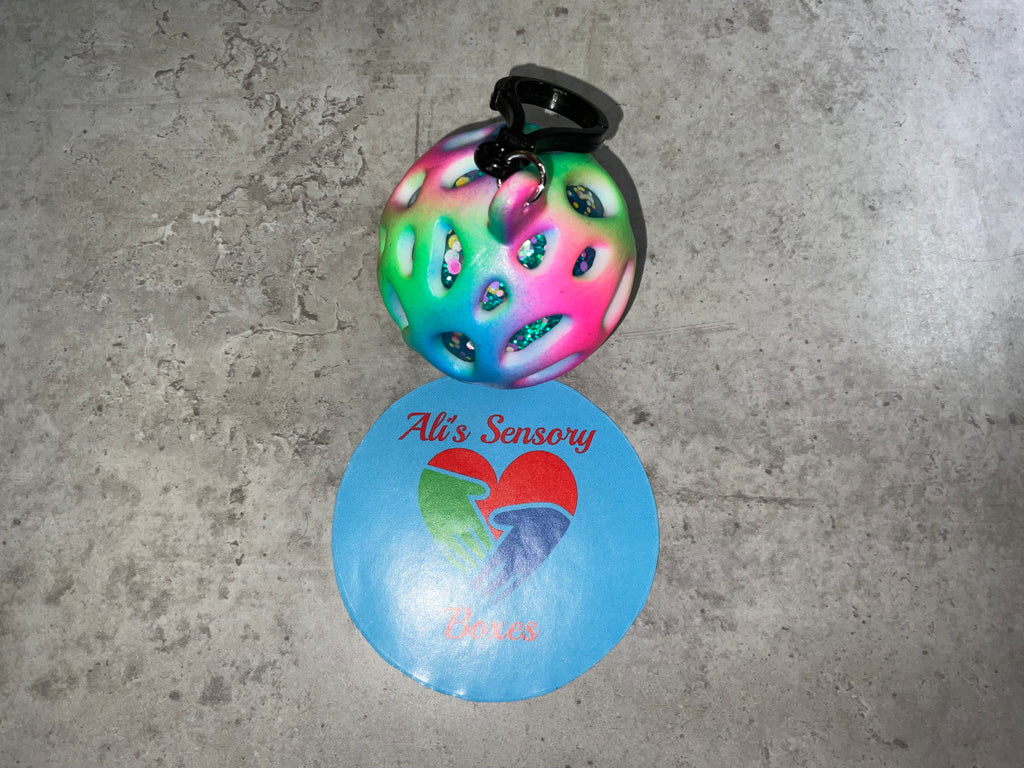 Rainbow Crater Mesh Glitter Ball