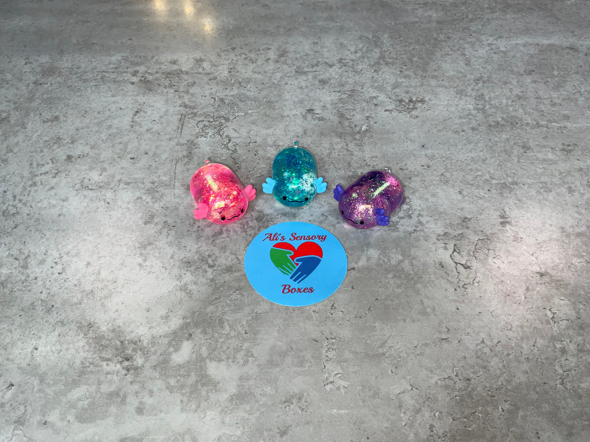 Mini Sugar Squishy Axolotls 3 Pack