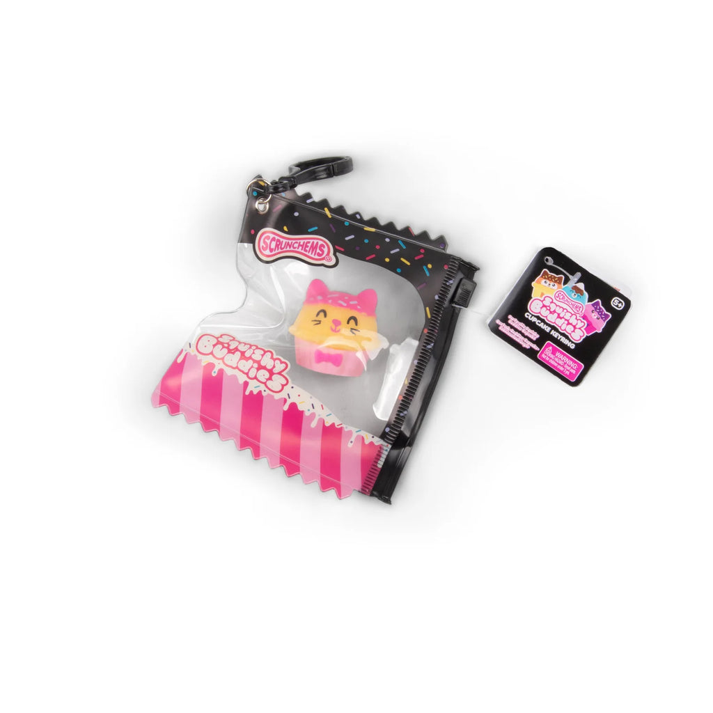 Scrunchems Squishy Buddies Cupcake Keyring
