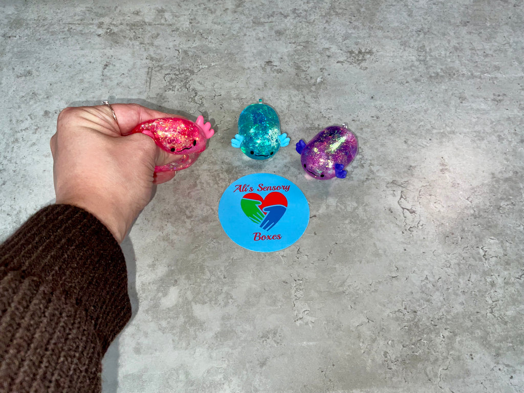 Mini Sugar Squishy Axolotls 3 Pack