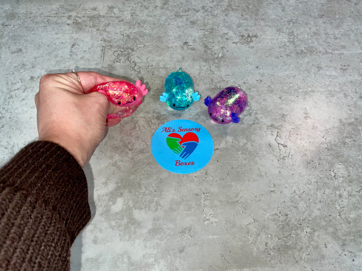 Mini Sugar Squishy Axolotls 3 Pack