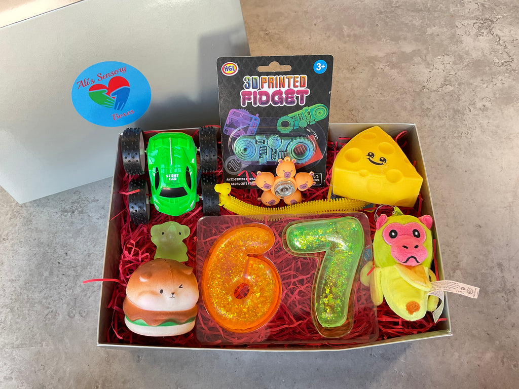 Sensory box tailored to the individual's age, likes and needs.