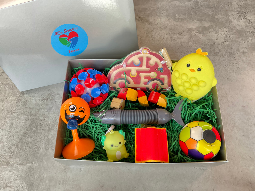 Sensory box tailored to the individual's age, likes and needs.