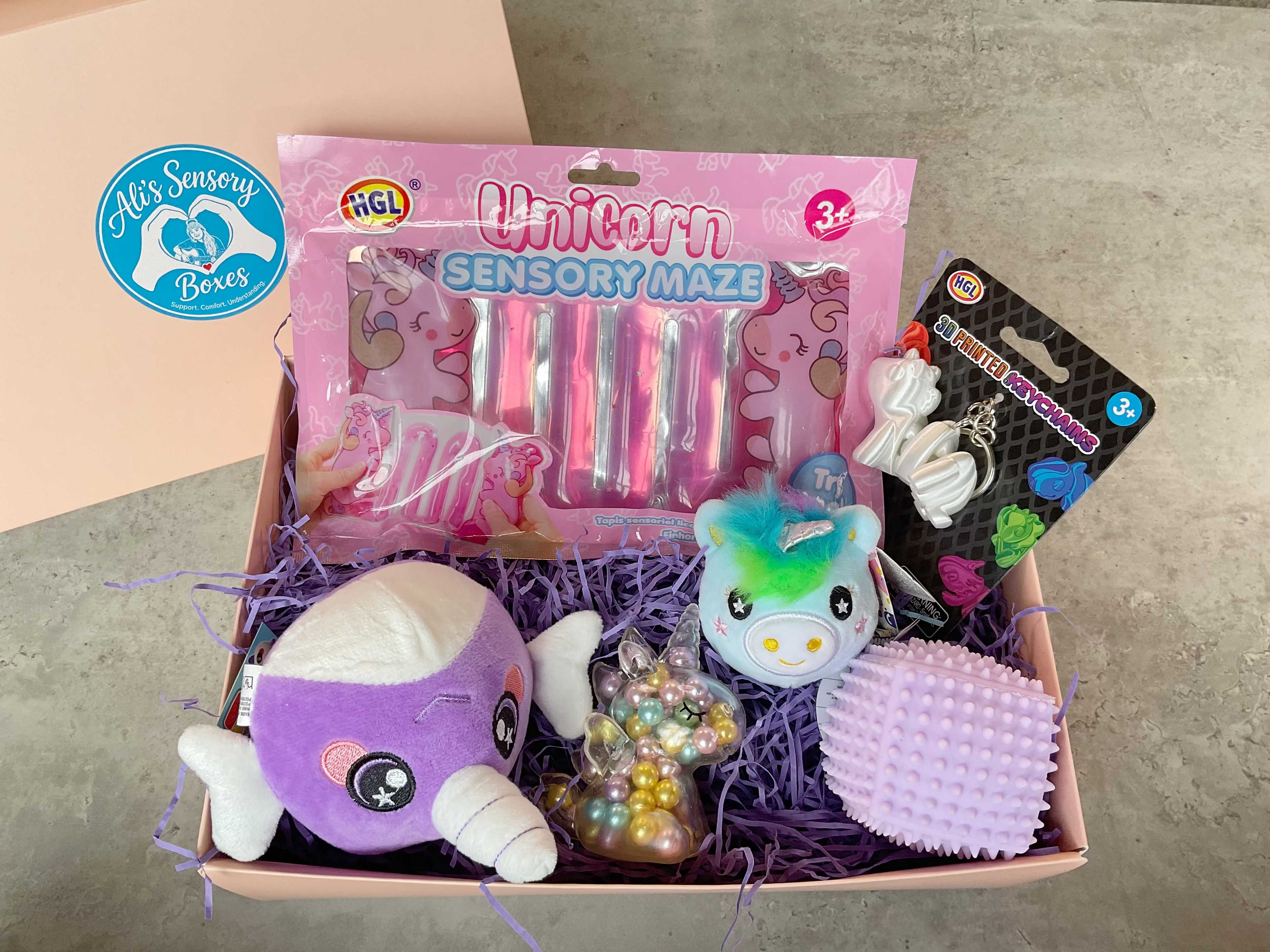 Unicorn Themed Medium Sensory Box